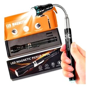 LED Magnetic Pickup Tool - Black